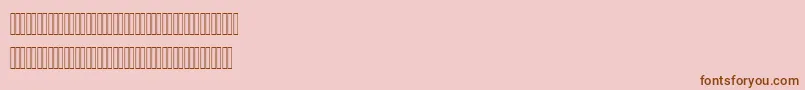 Шрифт AhmedLatinFigures – коричневые шрифты на розовом фоне