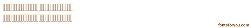 Czcionka AhmedLatinFigures – brązowe czcionki na białym tle