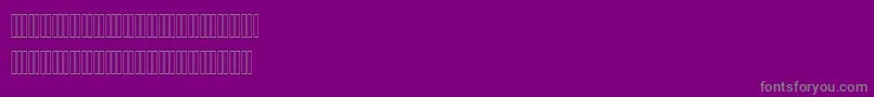 AhmedLatinFigures-fontti – harmaat kirjasimet violetilla taustalla
