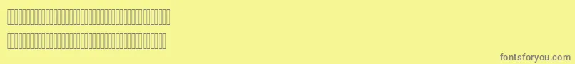 Czcionka AhmedLatinFigures – szare czcionki na żółtym tle