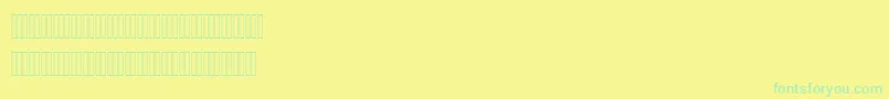 Czcionka AhmedLatinFigures – zielone czcionki na żółtym tle