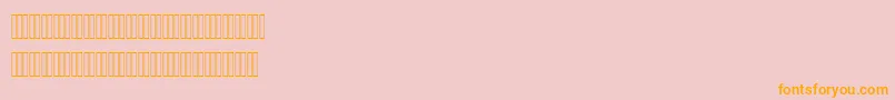 Czcionka AhmedLatinFigures – pomarańczowe czcionki na różowym tle