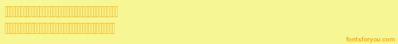 Czcionka AhmedLatinFigures – pomarańczowe czcionki na żółtym tle