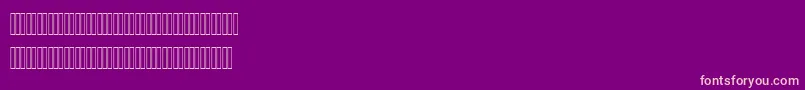 AhmedLatinFigures-fontti – vaaleanpunaiset fontit violetilla taustalla