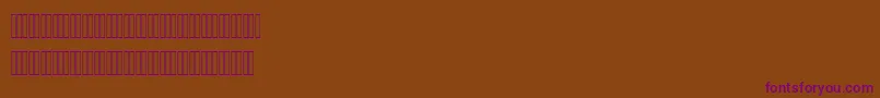 Czcionka AhmedLatinFigures – fioletowe czcionki na brązowym tle