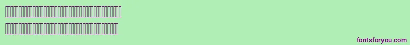 AhmedLatinFigures-Schriftart – Violette Schriften auf grünem Hintergrund