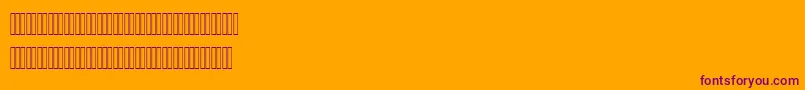 AhmedLatinFigures-Schriftart – Violette Schriften auf orangefarbenem Hintergrund