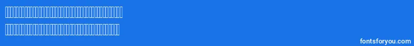 AhmedLatinFigures-fontti – valkoiset fontit sinisellä taustalla