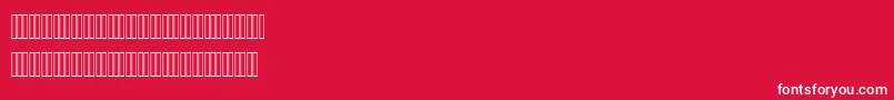 AhmedLatinFigures-fontti – valkoiset fontit punaisella taustalla