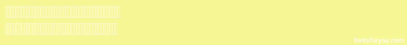 AhmedLatinFigures-fontti – valkoiset fontit keltaisella taustalla