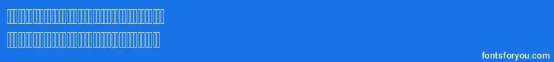 Czcionka AhmedLatinFigures – żółte czcionki na niebieskim tle