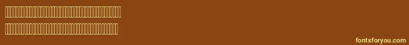 Czcionka AhmedLatinFigures – żółte czcionki na brązowym tle
