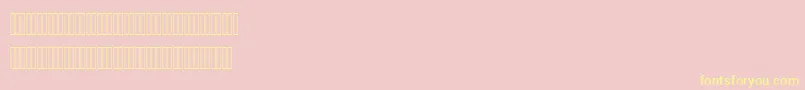 Czcionka AhmedLatinFigures – żółte czcionki na różowym tle