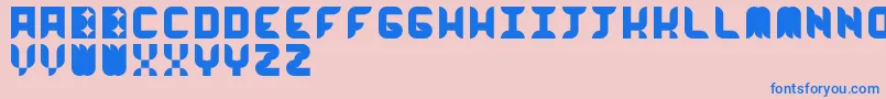 WorkworkworkBeta Font – Blue Fonts on Pink Background