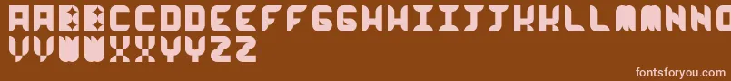 WorkworkworkBeta Font – Pink Fonts on Brown Background