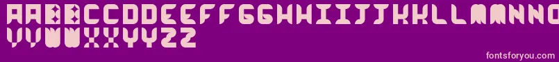 WorkworkworkBeta Font – Pink Fonts on Purple Background