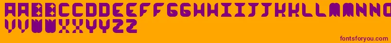 WorkworkworkBeta Font – Purple Fonts on Orange Background
