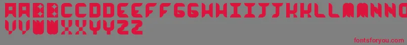 WorkworkworkBeta Font – Red Fonts on Gray Background