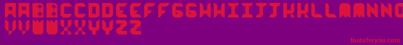 WorkworkworkBeta Font – Red Fonts on Purple Background