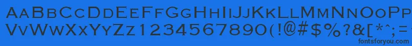 GraverplateRegular Font – Black Fonts on Blue Background