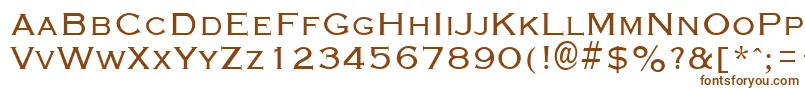GraverplateRegular Font – Brown Fonts on White Background