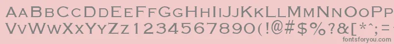 GraverplateRegular Font – Gray Fonts on Pink Background