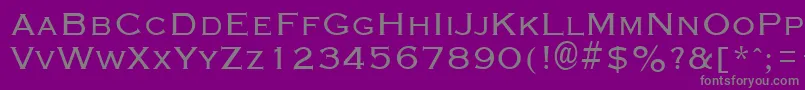 GraverplateRegular-Schriftart – Graue Schriften auf violettem Hintergrund