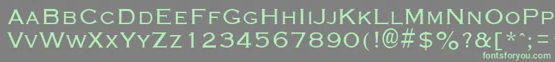 GraverplateRegular Font – Green Fonts on Gray Background