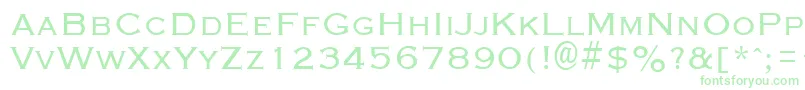 GraverplateRegular Font – Green Fonts on White Background
