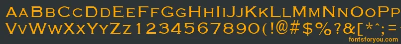 GraverplateRegular Font – Orange Fonts on Black Background