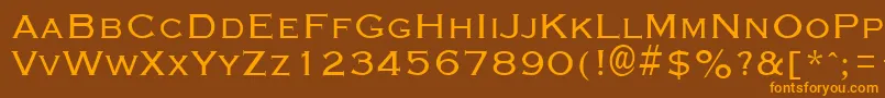 GraverplateRegular Font – Orange Fonts on Brown Background