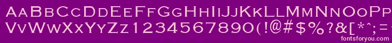 GraverplateRegular Font – Pink Fonts on Purple Background