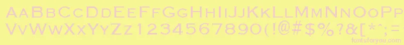 GraverplateRegular Font – Pink Fonts on Yellow Background