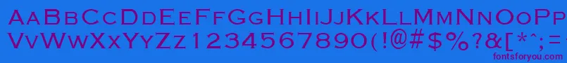 GraverplateRegular Font – Purple Fonts on Blue Background