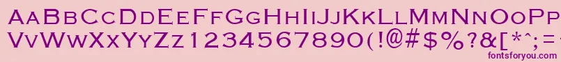 GraverplateRegular Font – Purple Fonts on Pink Background