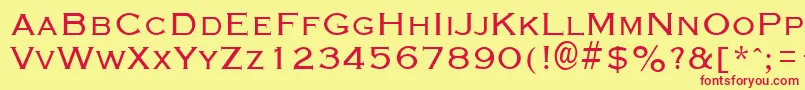 GraverplateRegular Font – Red Fonts on Yellow Background