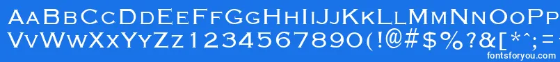 GraverplateRegular Font – White Fonts on Blue Background