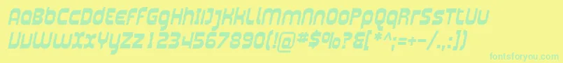 More about PlasmaticaBoldItalic Font PlasmaticaBoldItalic Font – Green Fonts on Yellow Background