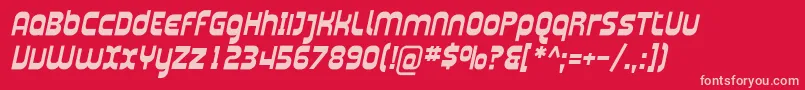 fuente PlasmaticaBoldItalic – Fuentes Rosadas Sobre Fondo Rojo