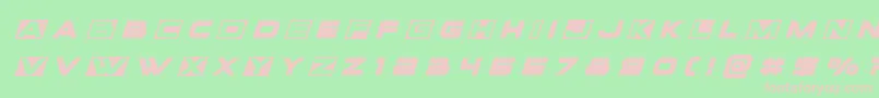 Шрифт Voxboxtitleital – розовые шрифты на зелёном фоне