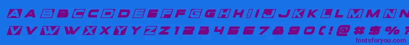 Voxboxtitleital Font – Purple Fonts on Blue Background