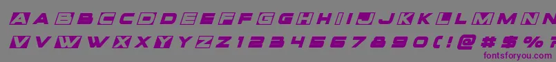 Шрифт Voxboxtitleital – фиолетовые шрифты на сером фоне