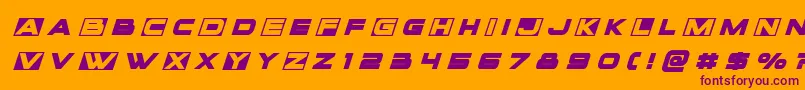 Шрифт Voxboxtitleital – фиолетовые шрифты на оранжевом фоне
