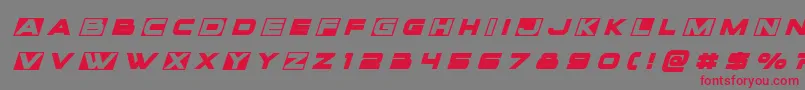 Voxboxtitleital Font – Red Fonts on Gray Background