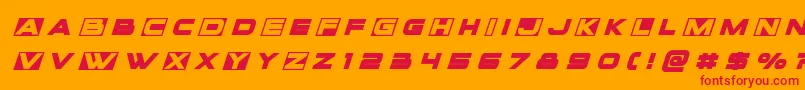 Voxboxtitleital Font – Red Fonts on Orange Background
