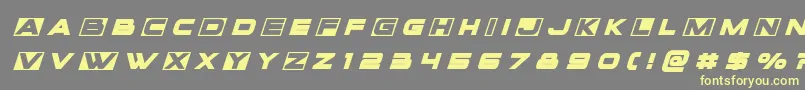 Voxboxtitleital-Schriftart – Gelbe Schriften auf grauem Hintergrund