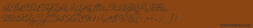 MrDehaviland Font – Black Fonts on Brown Background