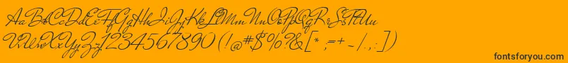 MrDehaviland Font – Black Fonts on Orange Background