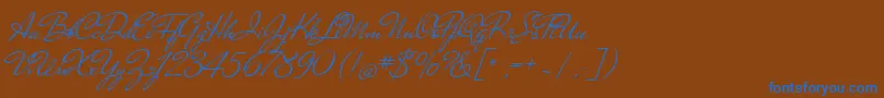 Подробнее о шрифте MrDehaviland Шрифт MrDehaviland – синие шрифты на коричневом фоне