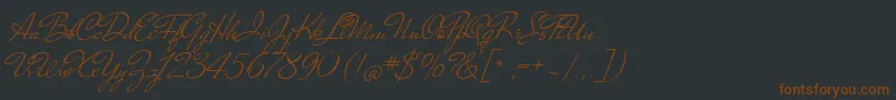 MrDehaviland Font – Brown Fonts on Black Background